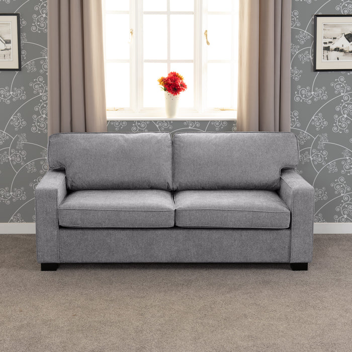Eton Sofa Bed, Light Grey Fabric with Mattress