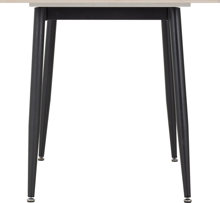 fenton dining table white marble with black legs