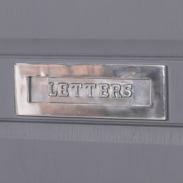 Maison Reproductions, Aluminium Polished Door Letter Plate 12″, Sold by Cheshire Furniture Outlet