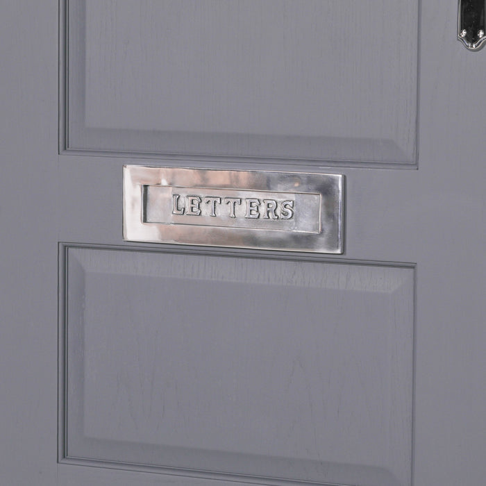 Maison Reproductions, Aluminium Polished Door Letter Plate 12″, Sold by Cheshire Furniture Outlet
