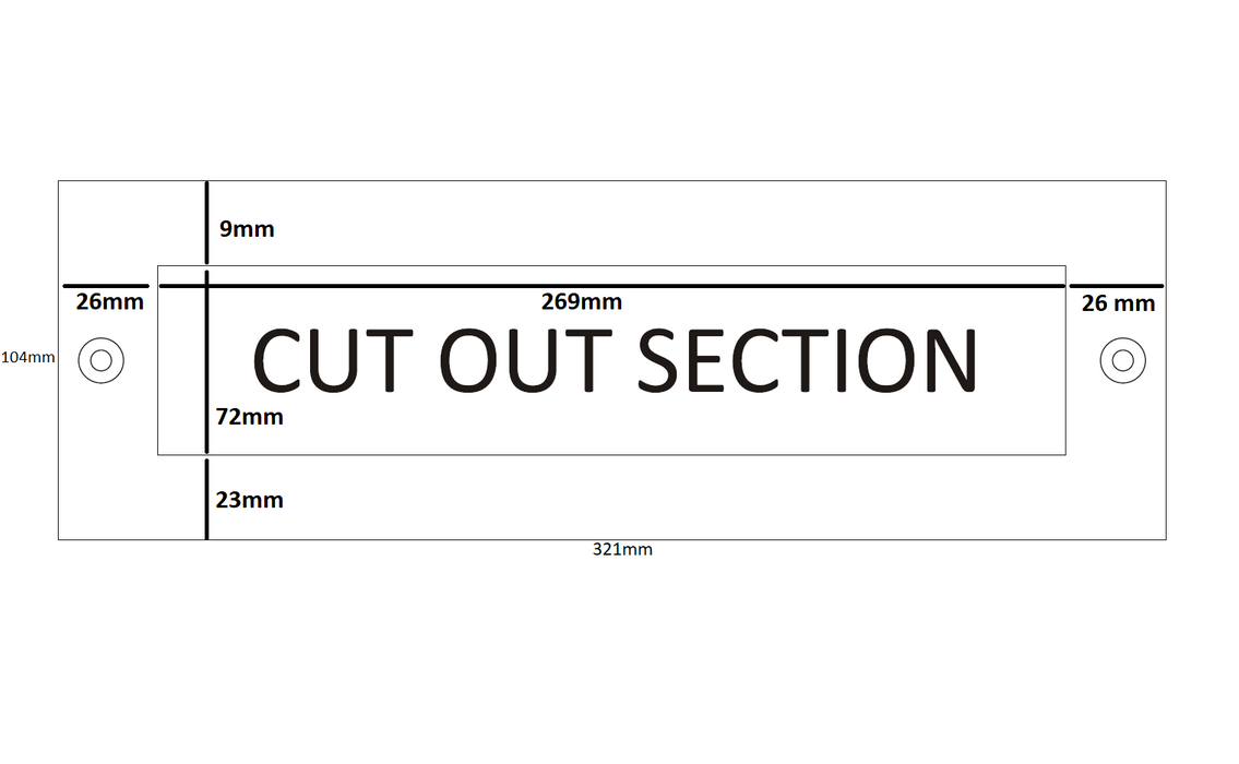 Maison Reproductions, Aluminium Polished Door Letter Plate 12″, Sold by Cheshire Furniture Outlet