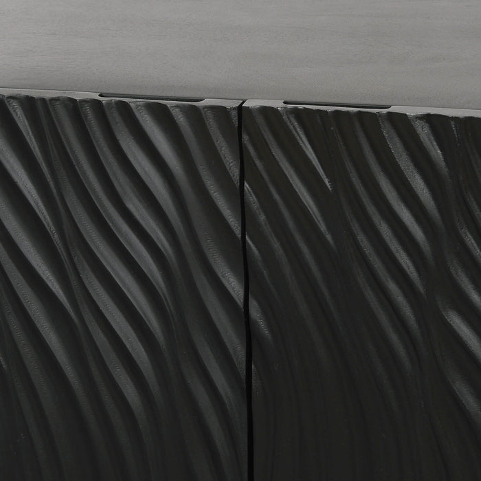 Ripples Black Painted Sideboard