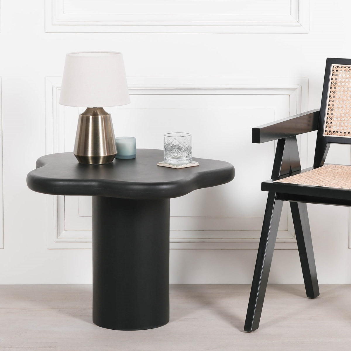 Black Painted Puddle Side Table — Cheshire Furniture Outlet