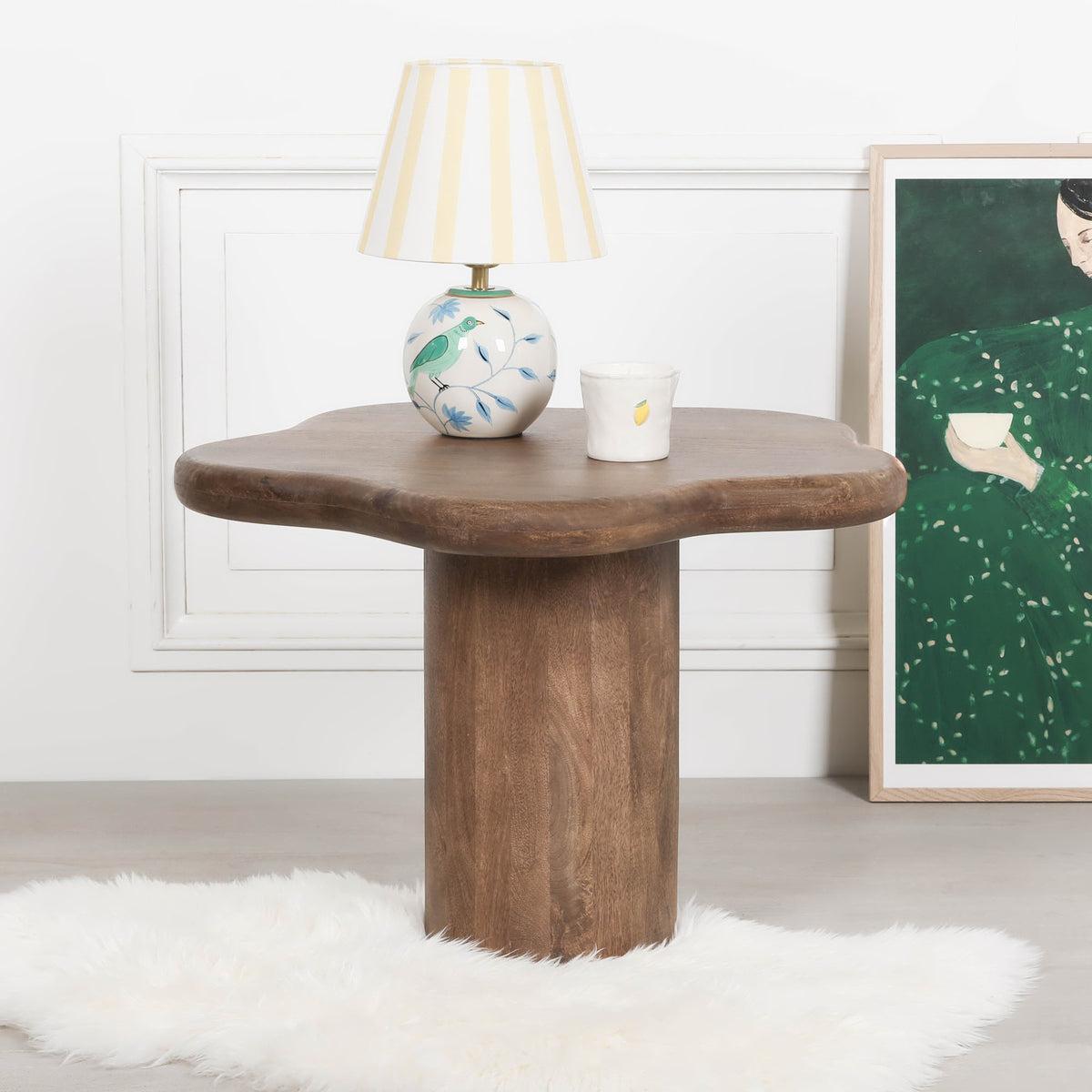 Puddle Console Table Dark Wooden Puddle Side Table — Cheshire Furniture Outlet