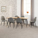 hamilton athens large dining set oak with 6 grey effect chairs