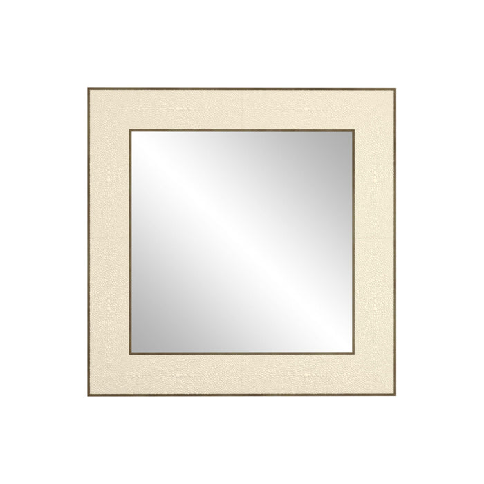 Hampton Mirror | Small Square | Ivory Shagreen-Cheshire Furniture Outlet