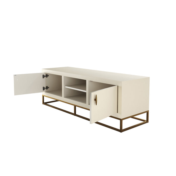 Hampton TV Unit | Ivory Shagreen-Cheshire Furniture Outlet