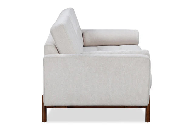 Candover Sofa with Textured Fabric with Wooden Legs