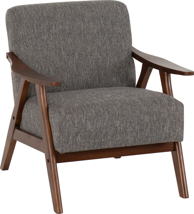Kendra Upholstered Accent Chair, Soft Grey Fabric