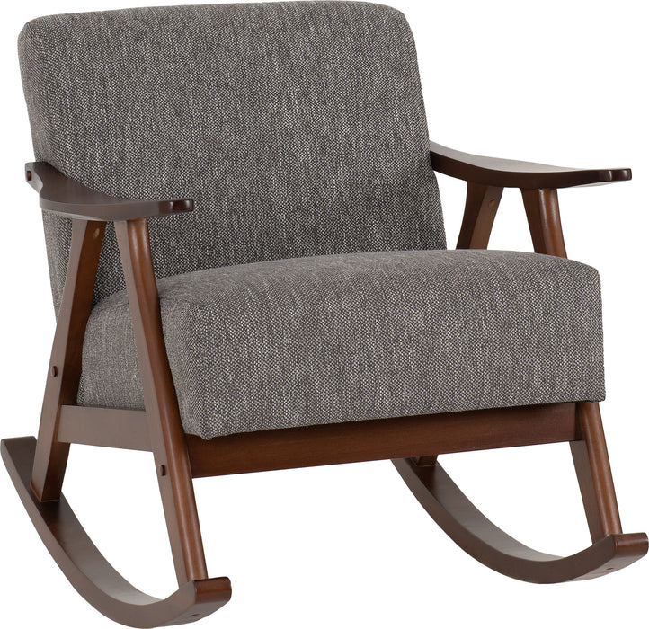Kendra Rocking Chair, Soft Grey Fabric