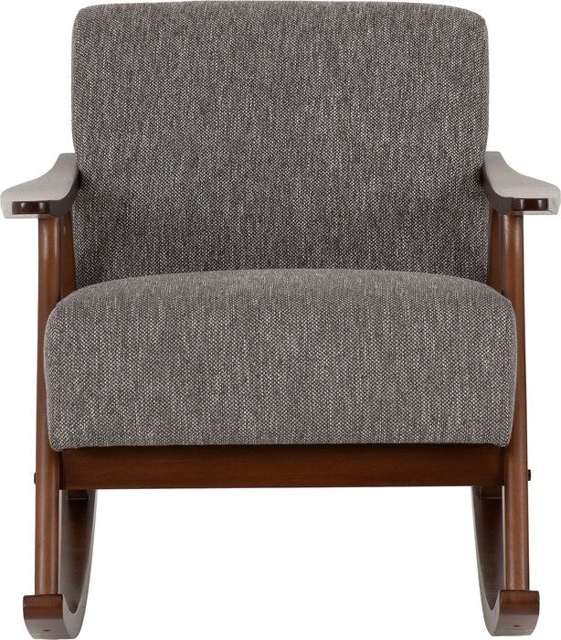 Kendra Rocking Chair, Soft Grey Fabric