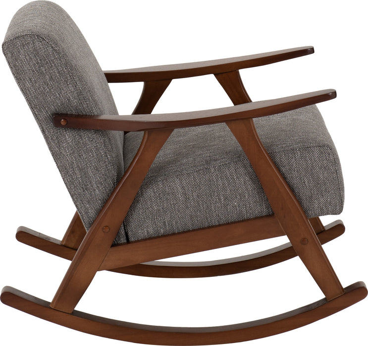 Kendra Rocking Chair, Soft Grey Fabric