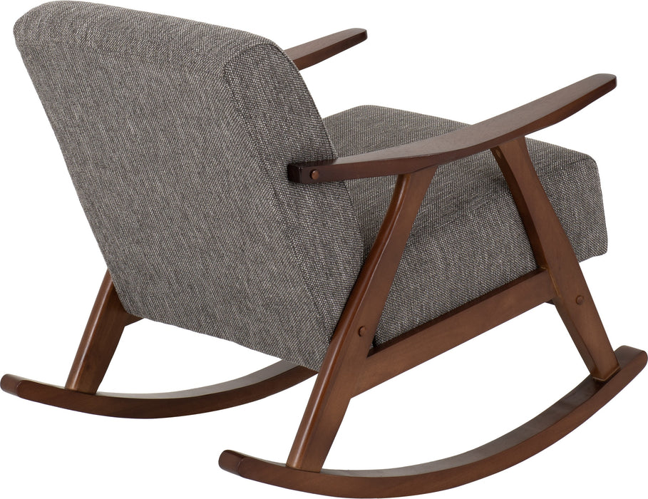 Kendra Rocking Chair, Soft Grey Fabric