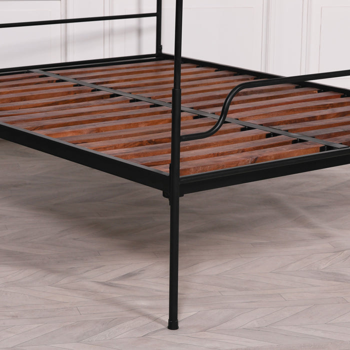Black Iron 5ft King Size 4 Poster Bed