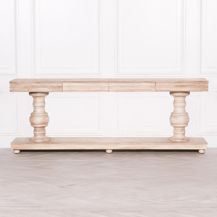 Wooden Console Table with Drawers