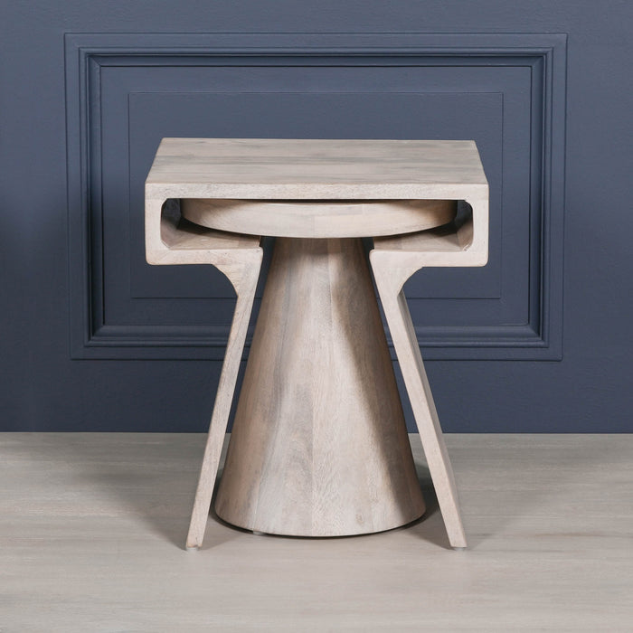 Blanchie Wooden Nesting Side Occasional Table