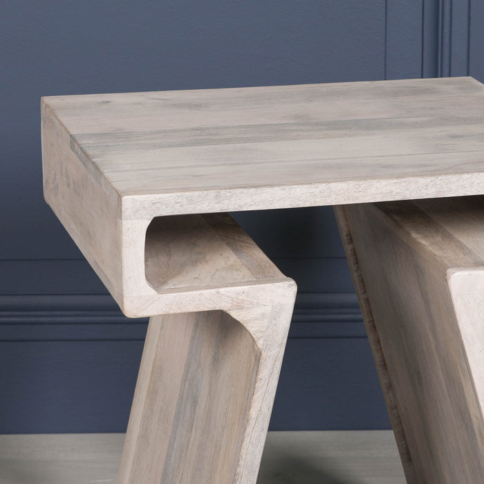 Blanchie Wooden Nesting Side Occasional Table
