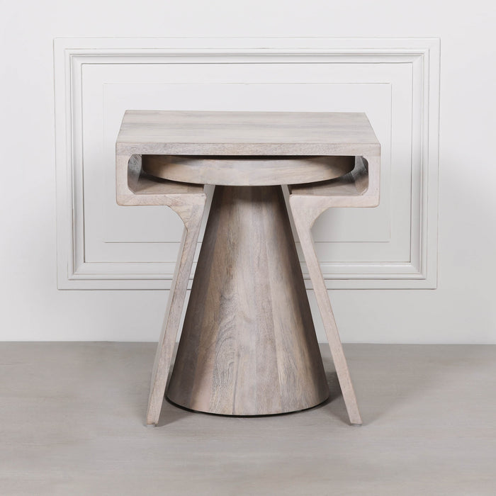Blanchie Wooden Nesting Side Occasional Table