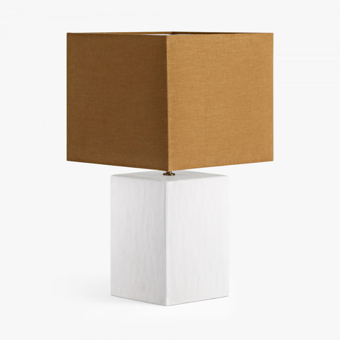 Lamp – Small Rectangular Gesso-Cheshire Furniture Outlet