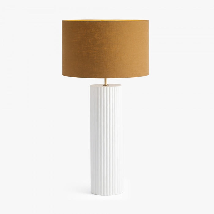 Lamp – Large Ribbed Gesso-Cheshire Furniture Outlet