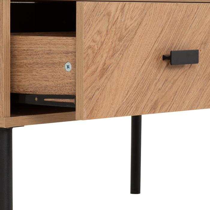 Leon 2 Drawer Coffee Table, Wood