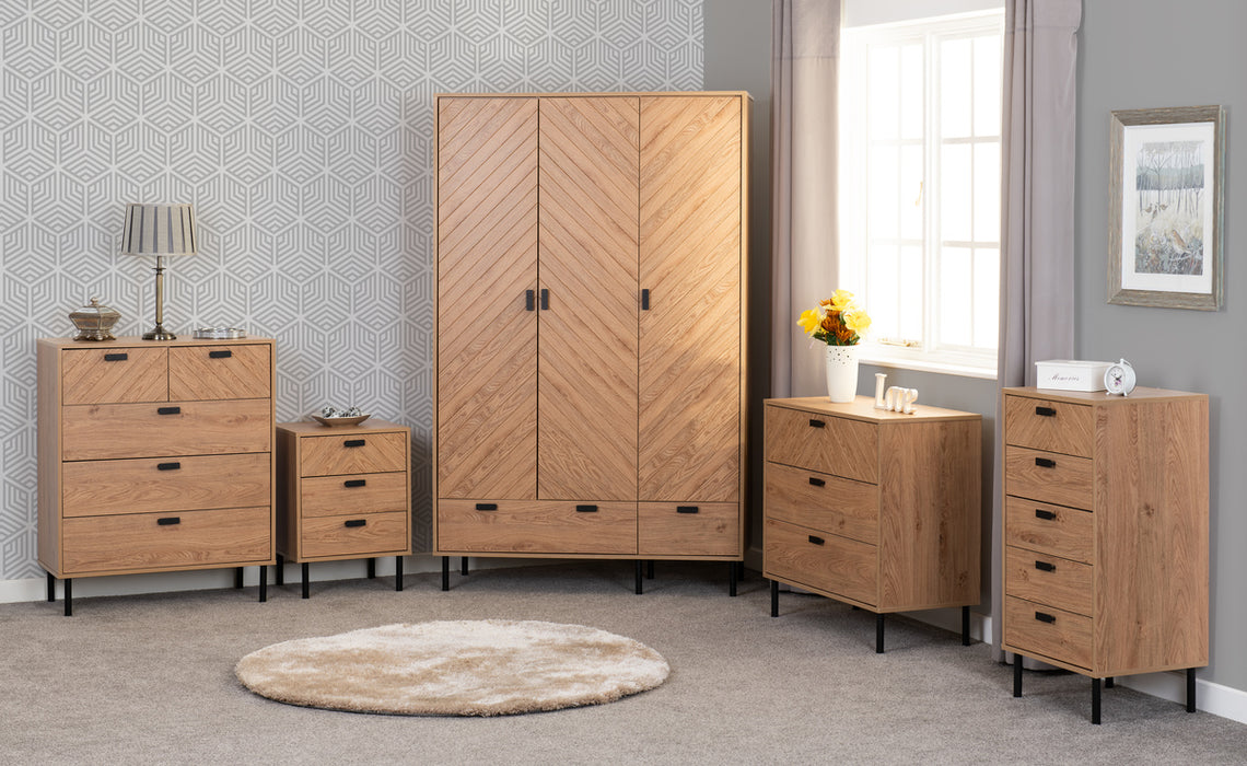 Leon 3 Drawer Chest - Medium Oak