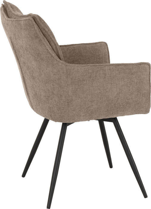 Lewis Carver Swivel Chair fawn fabric