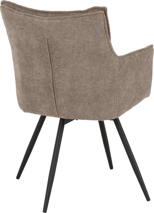Lewis Carver Swivel Chair fawn fabric