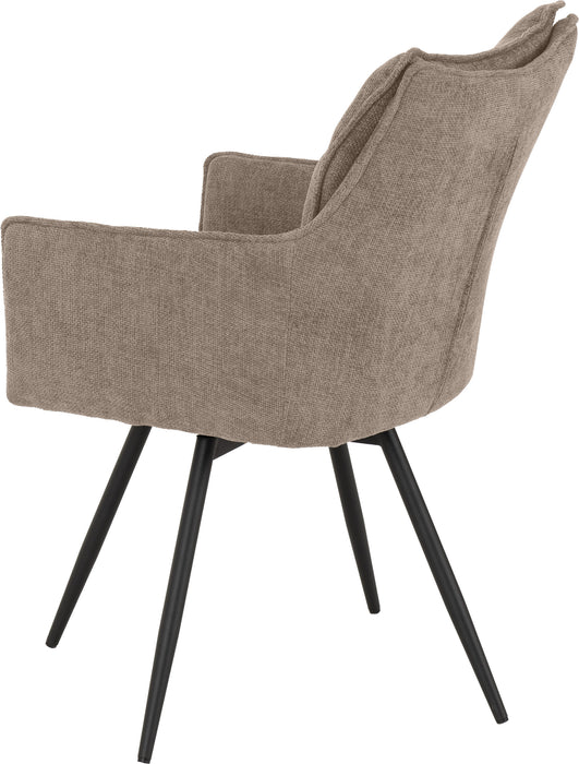 Lewis Carver Swivel Chair fawn fabric