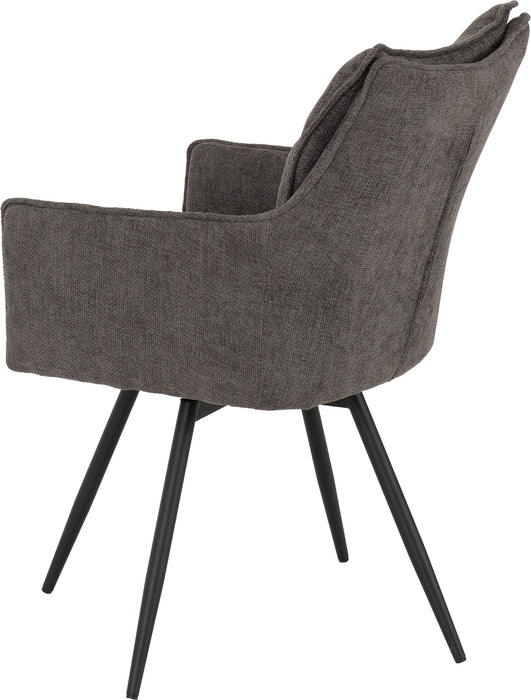 Lewis Carver Swivel Chair with black legs