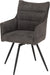Lewis Carver Swivel Chair with black metal legs
