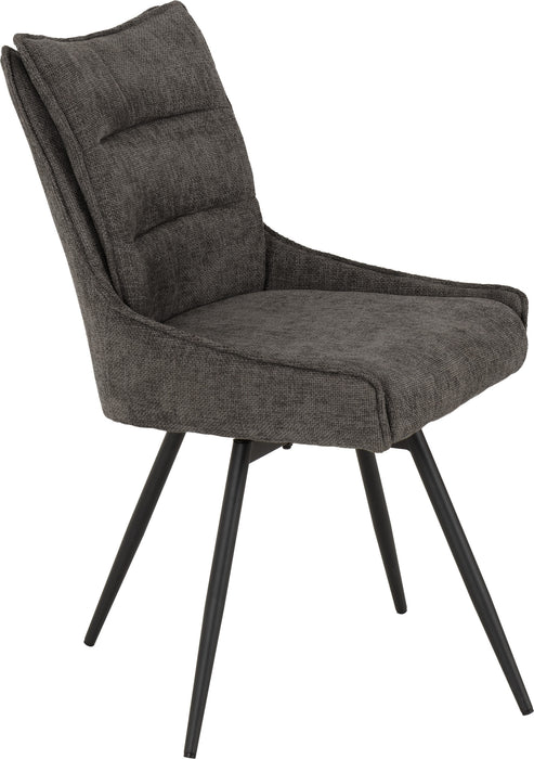grey fabric swivel chair 