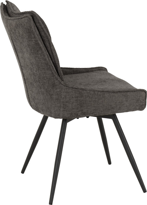 Lewis Carver Swivel Chair grey fabric