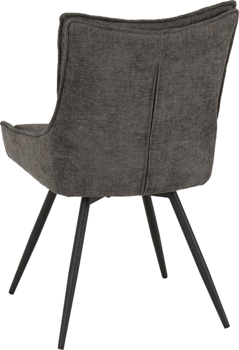 Lewis Carver Swivel Chair grey fabric