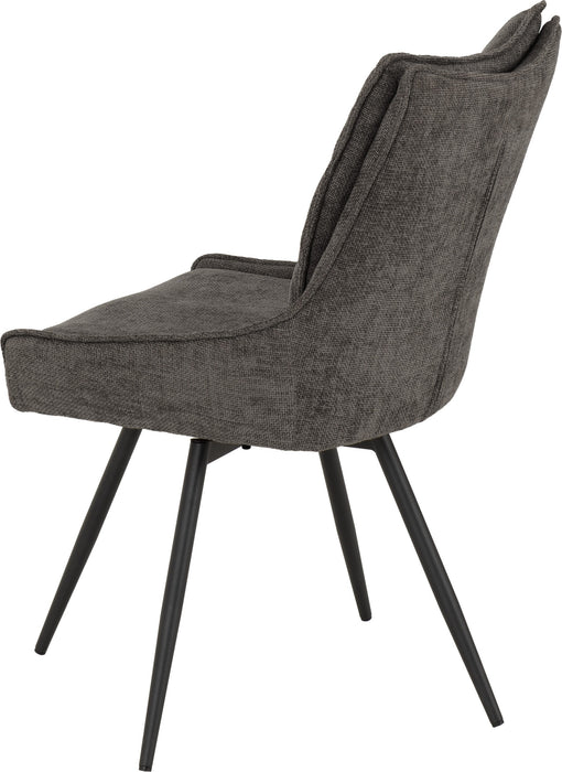 Lewis Carver Swivel Chair grey fabric