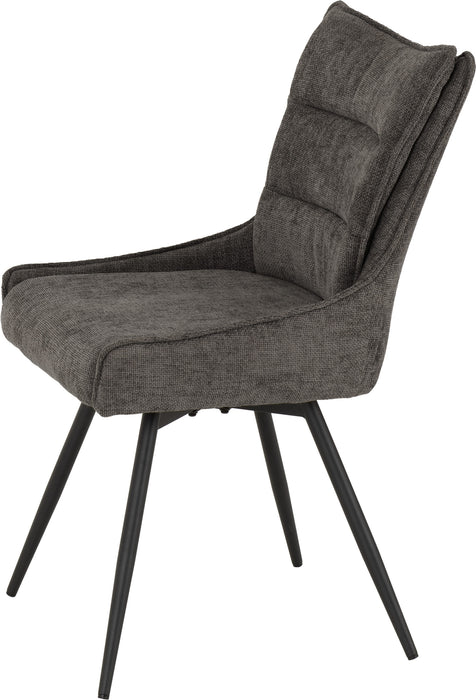 Lewis Carver Swivel Chair grey fabric