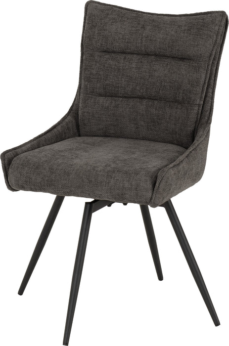 Lewis Carver Swivel Chair grey fabric