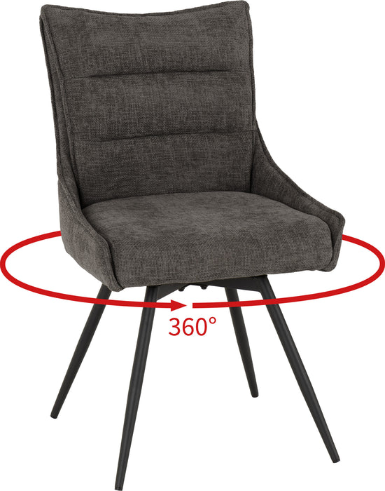 Lewis Carver Swivel Chair grey fabric