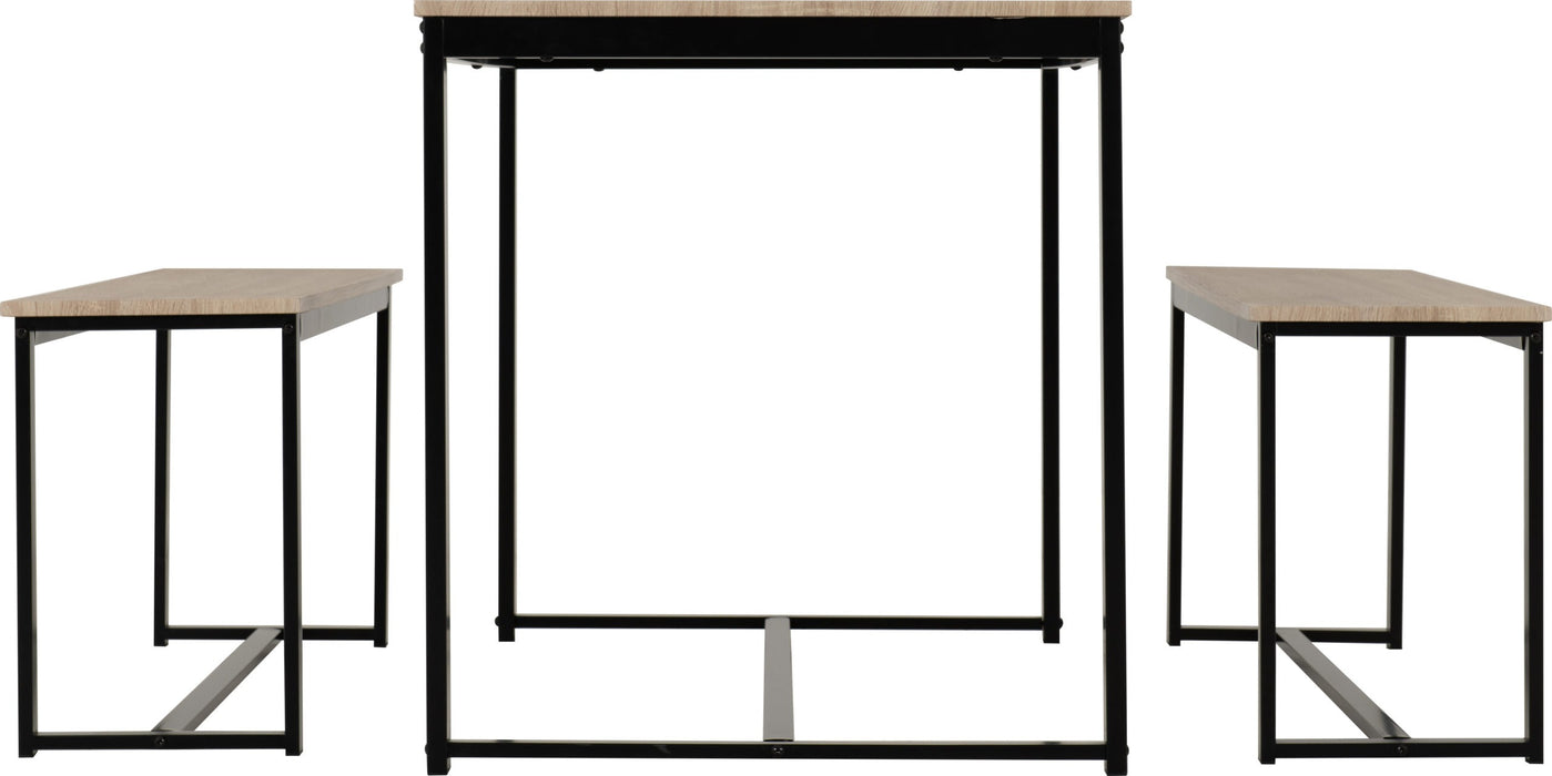 sonoama oak effect dining bench lincoln