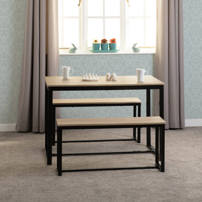 sonoama oak effect dining bench lincoln