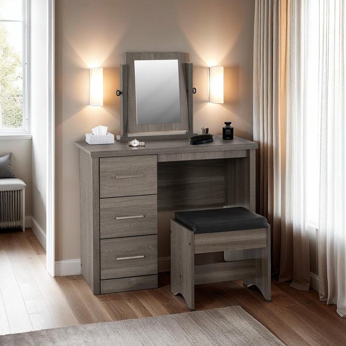Lisbon 3 Piece Dressing Table Set With Mirror