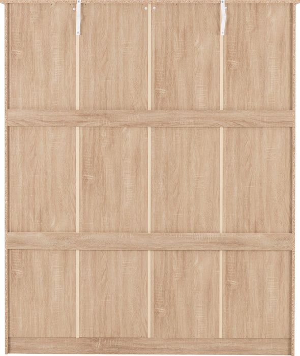Lisbon 4 Door Wardrobe - Light Oak Effect