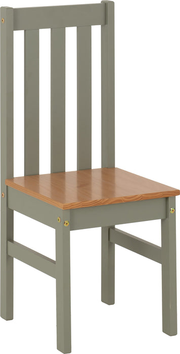 green oak dining chair