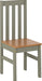green oak dining chair
