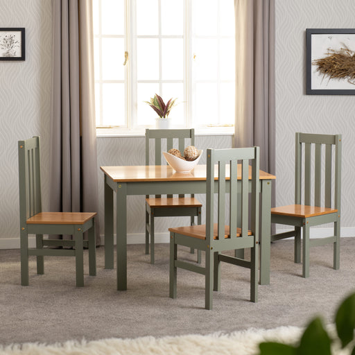 green oak dining set 