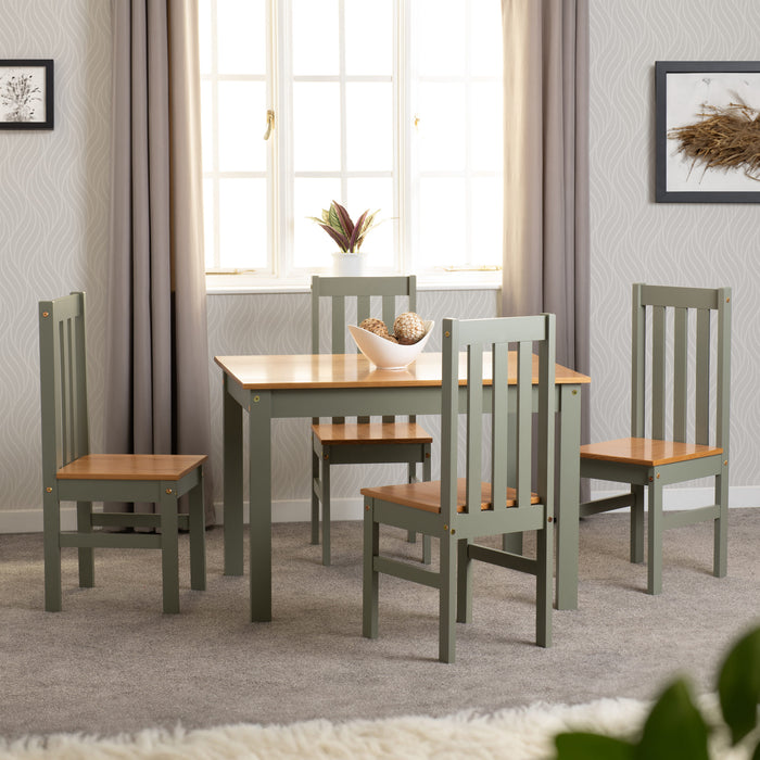 green oak dining set 