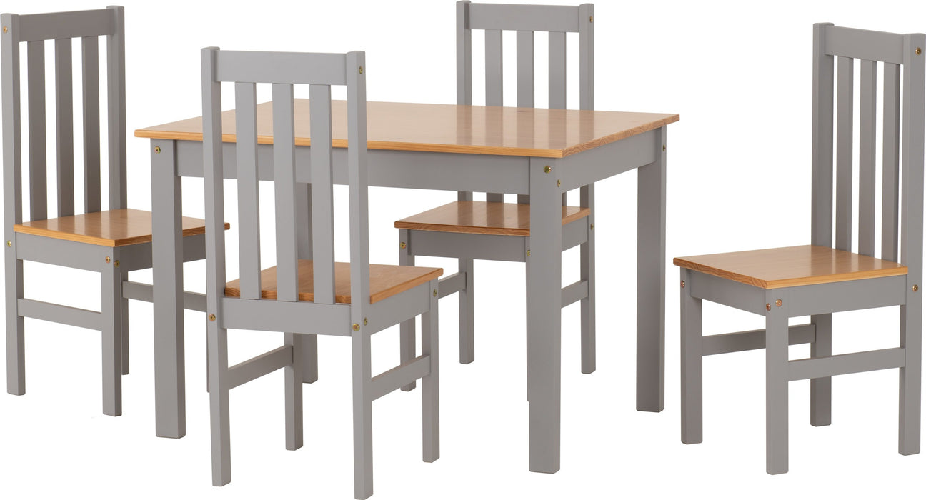 grey oak dining set 