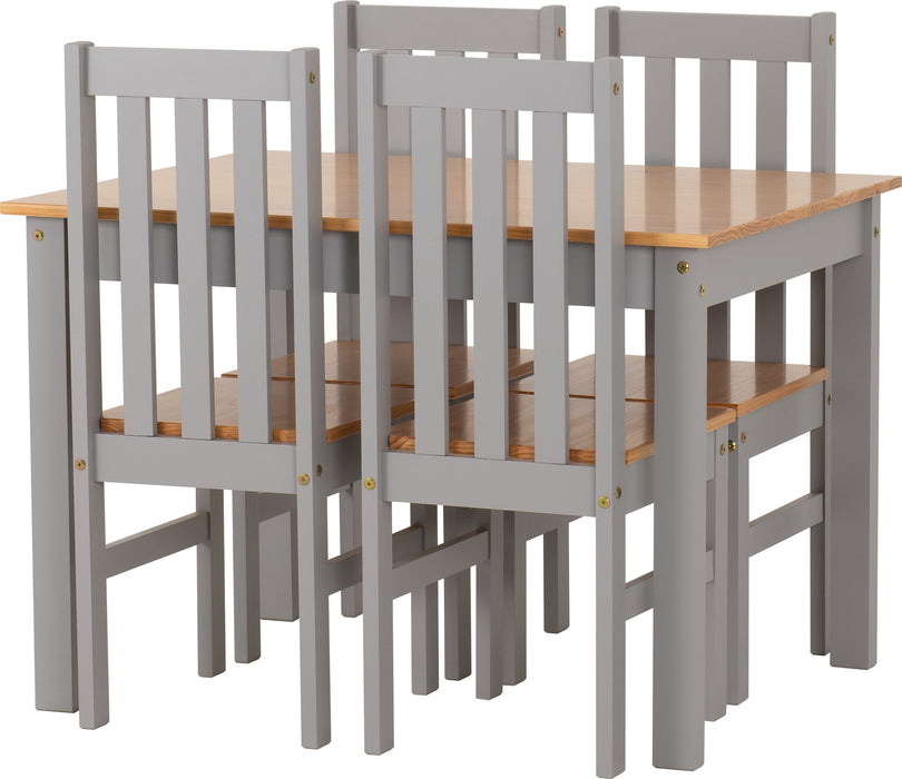 grey oak dining set 