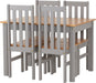 grey oak dining set 