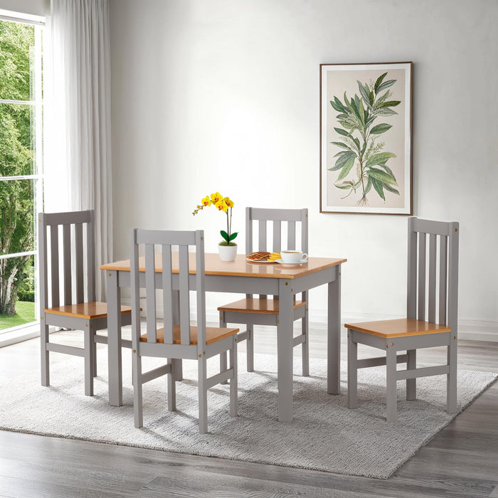 grey oak dining set 